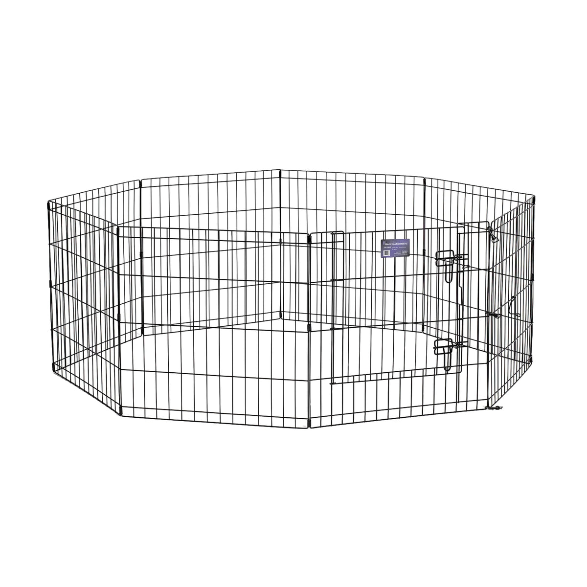 MidWest Homes for Pets 24-Inch Exercise Pen assembled for a secure 16 sq ft play area