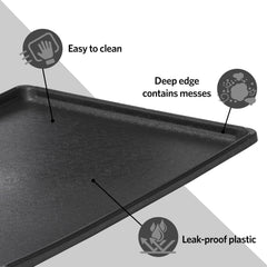 MidWest 42-inch pan used as a versatile tray for food, water, or mudroom use.