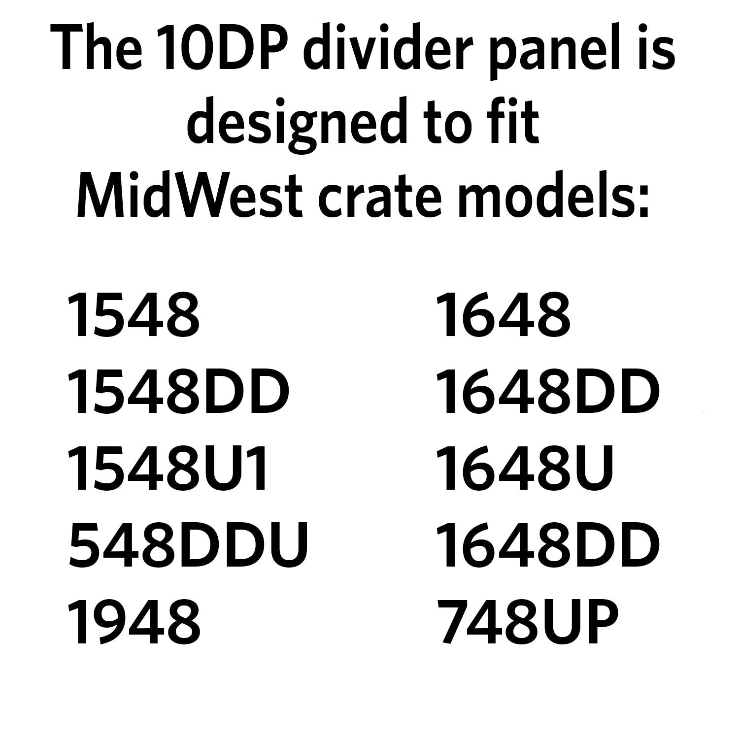 MidWest divider panel with included assembly instructions for quick setup
