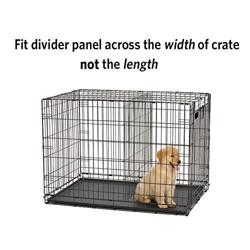 MidWest divider panel installed across crate for a stable, safe fit