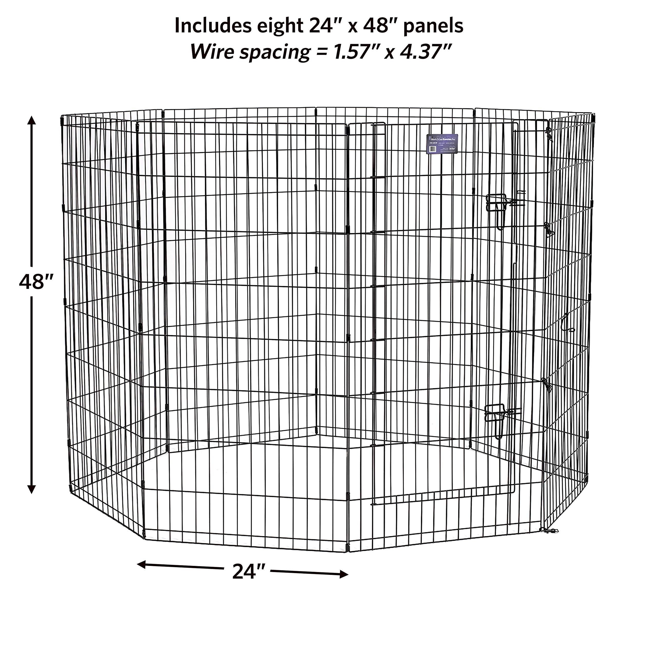 Midwest Homes for Pets exercise pen folds flat for compact storage and transport
