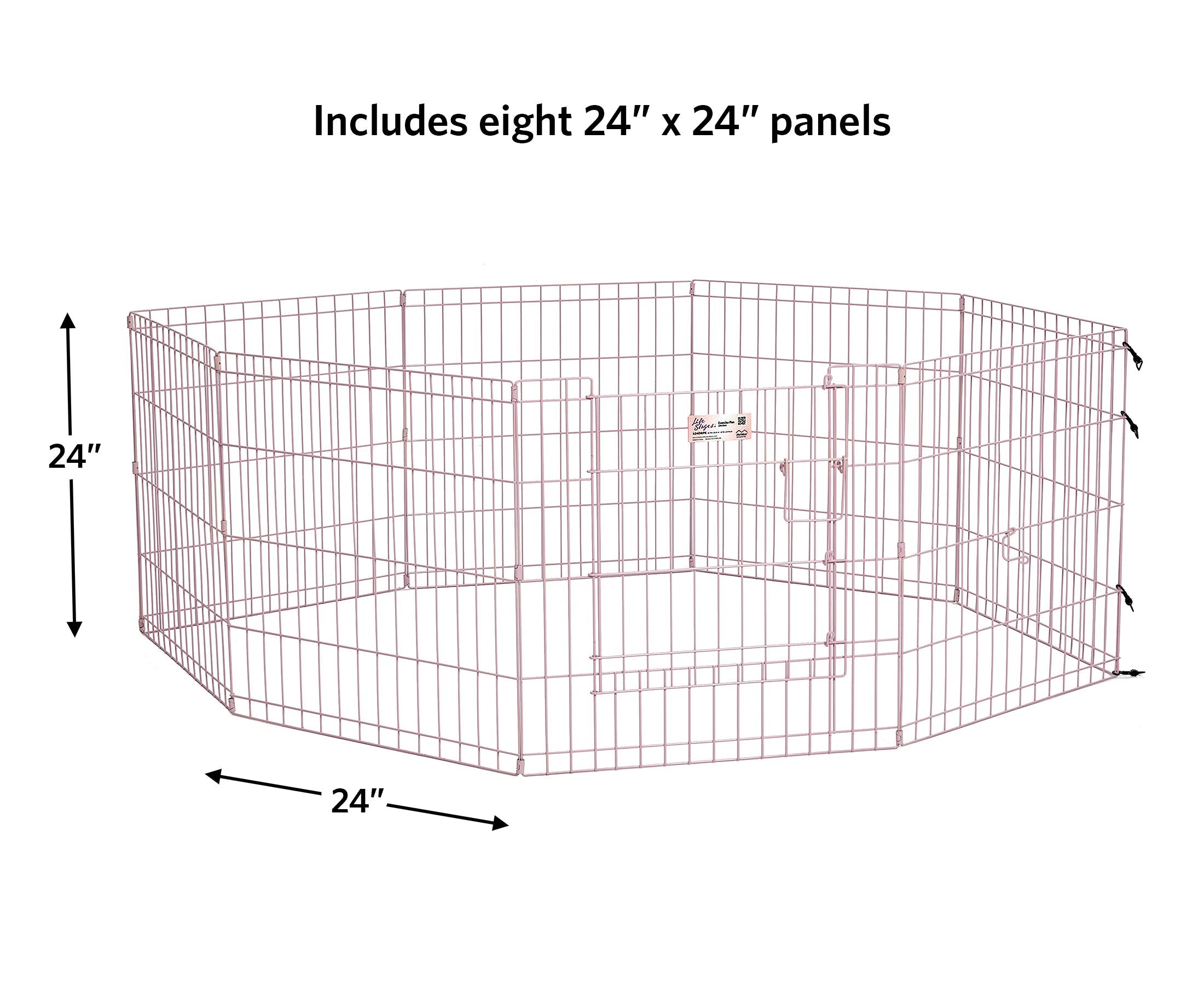 MidWest Homes for Pets exercise pen attaches to crates to expand living space.