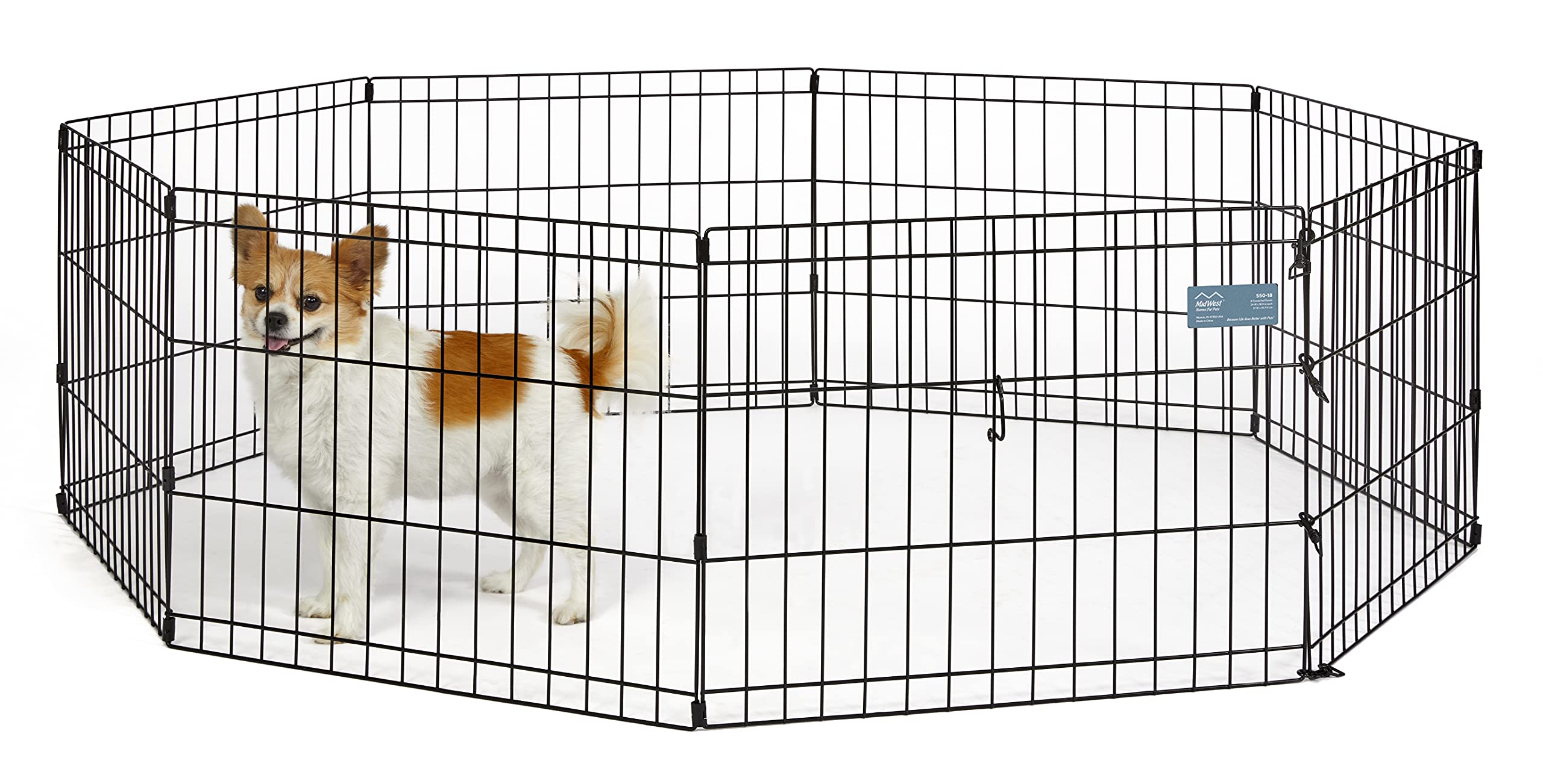 MidWest Homes for Pets exercise pen eight-panel layout for secure indoor play