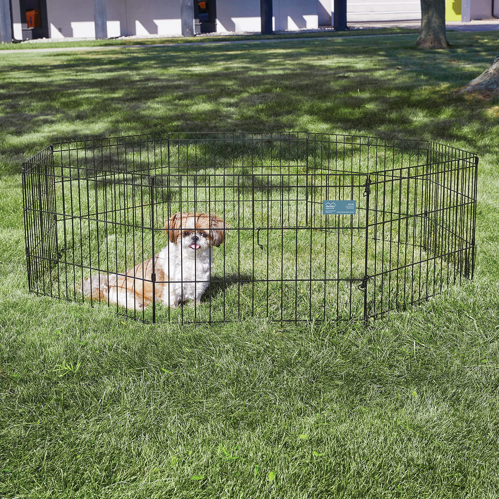MidWest Homes for Pets exercise pen flat-fold design enables easy transport