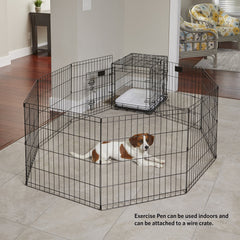 MidWest exercise pen shown folded for quick, tool-free setup