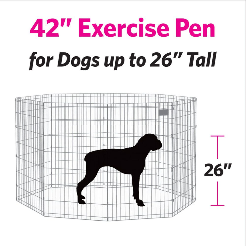 MidWest Homes for Pets exercise pen used as a gate to safely guide pets.