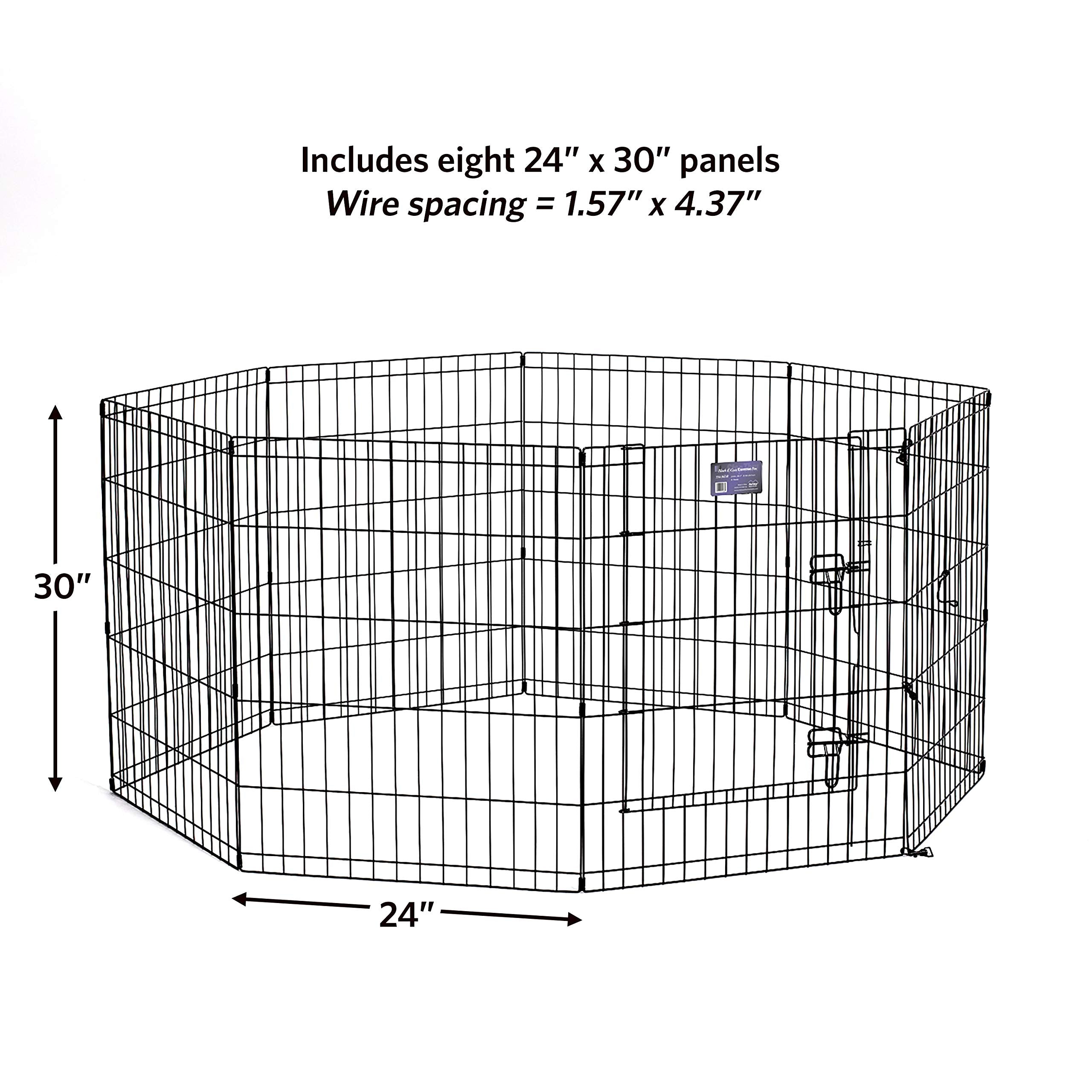 MidWest Homes for Pets exercise pen with ground anchors provides outdoor stability