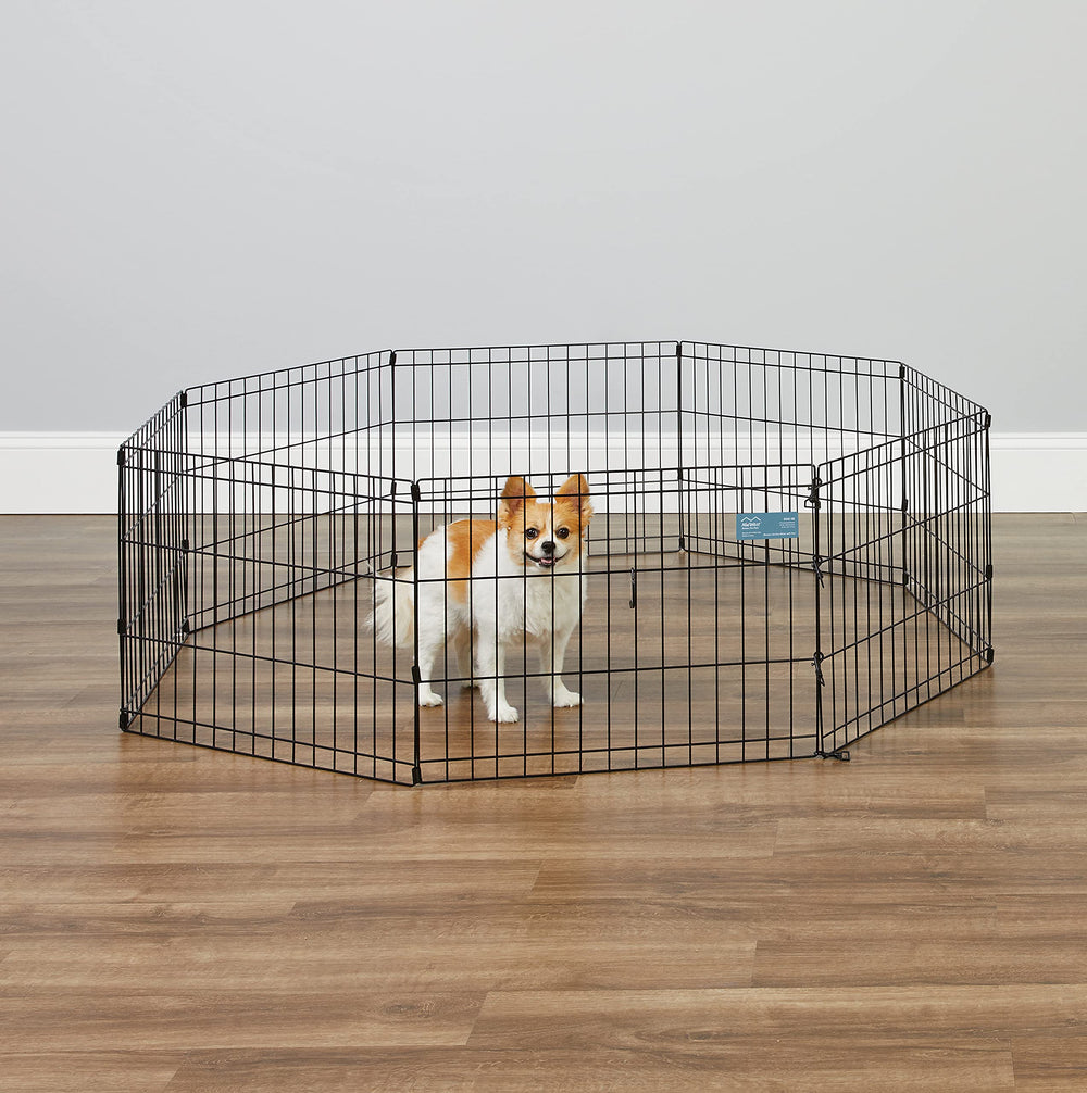 MidWest Homes for Pets exercise pen outdoor-ready with ground anchors for stability