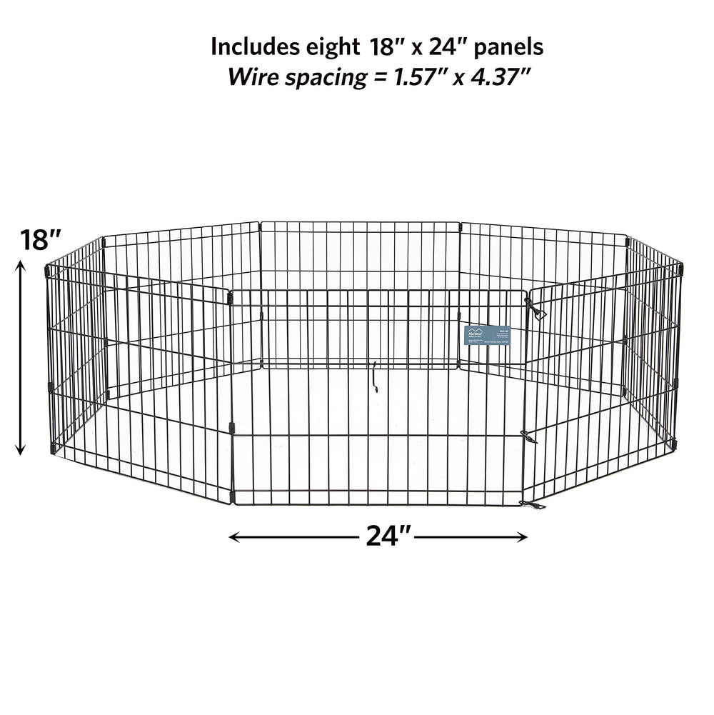 MidWest Homes for Pets exercise pen with rust-resistant black e-coat finish