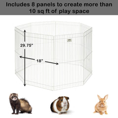 MidWest Homes for Pets Ferret Nation 29h-18w panel dimensions enable compact setup and versatile placement.