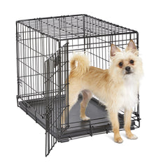 MidWest iCrate 24in front view for small dogs, secure entry space.