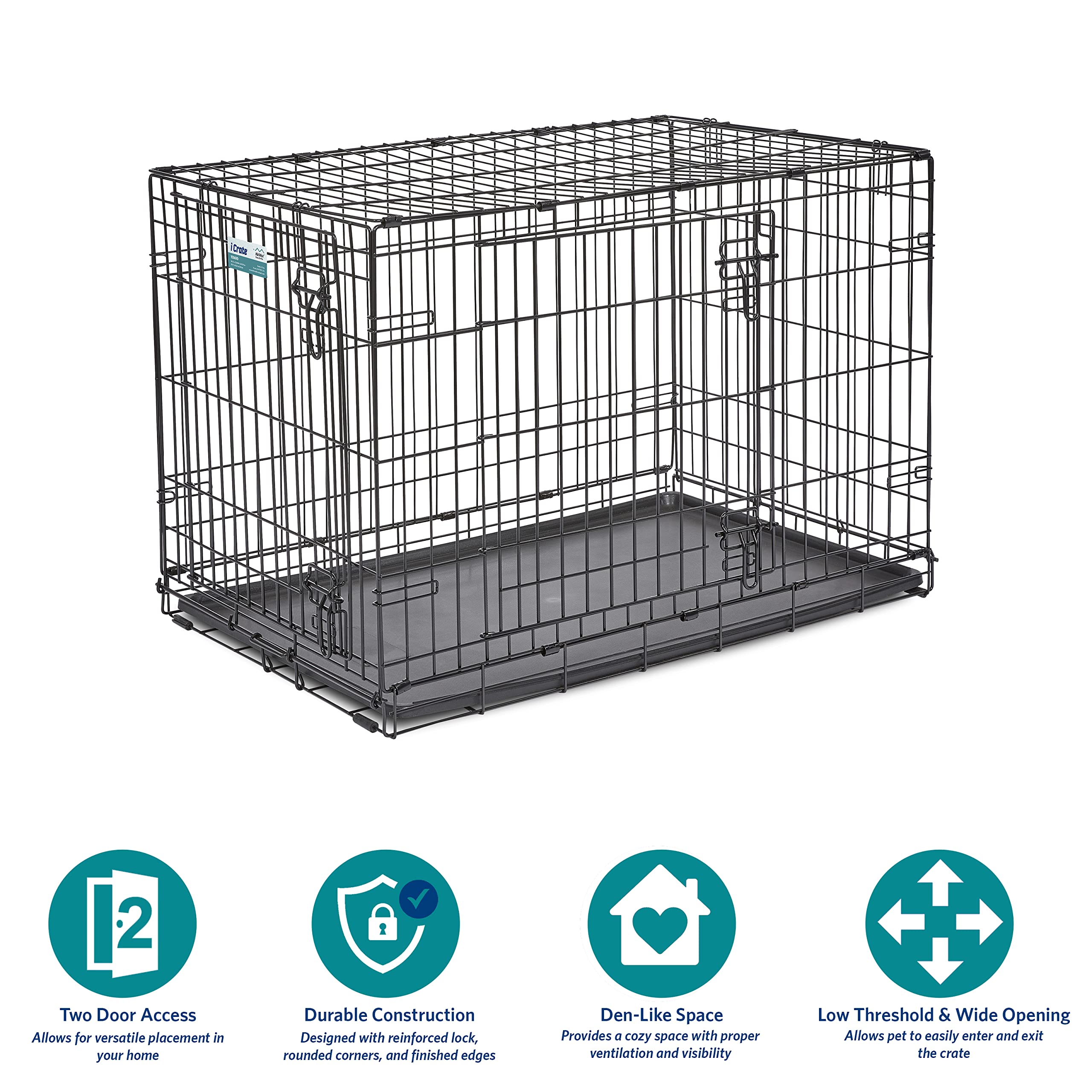 MidWest iCrate divider panel setup for growing dog