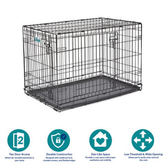 MidWest iCrate divider panel setup for growing dog