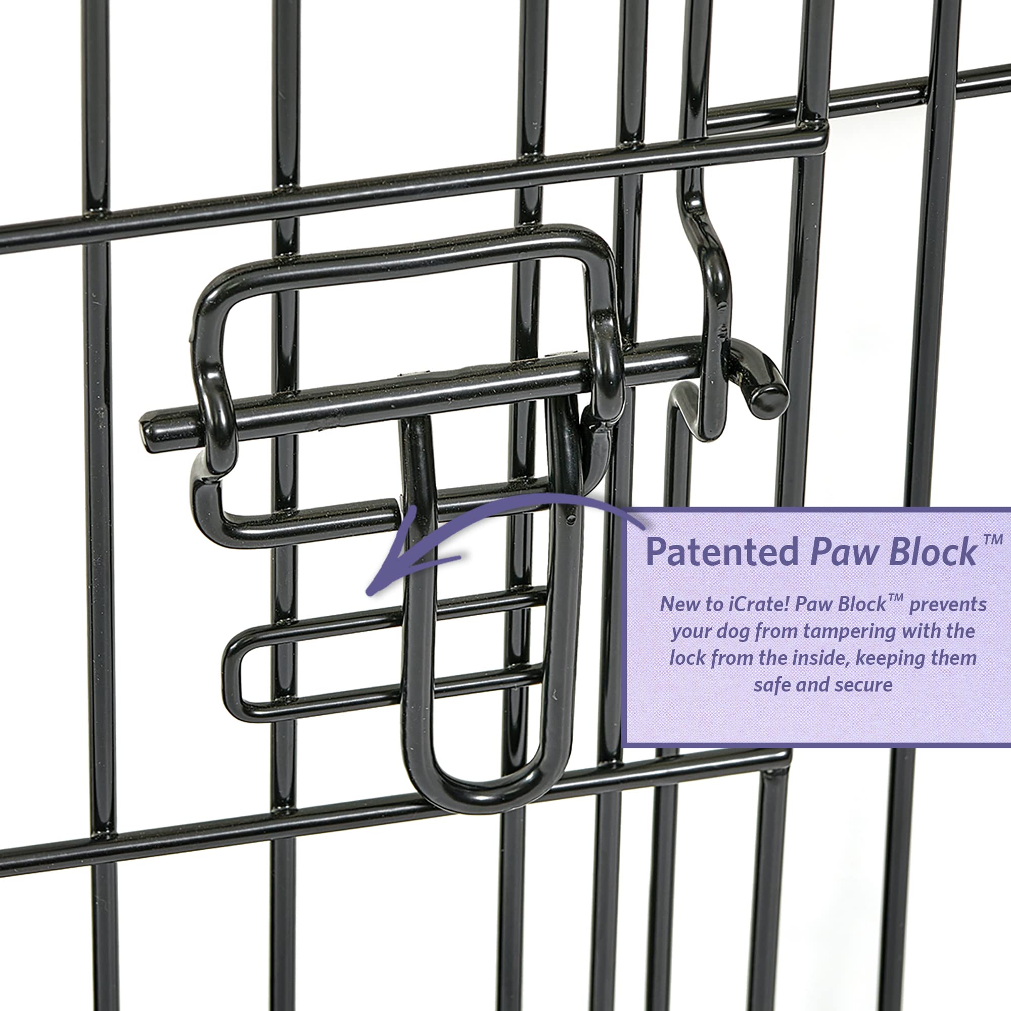 MidWest iCrate fold-flat design for quick, tool-free storage.