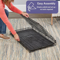 MidWest iCrate rubber feet protect floors and provide stability.