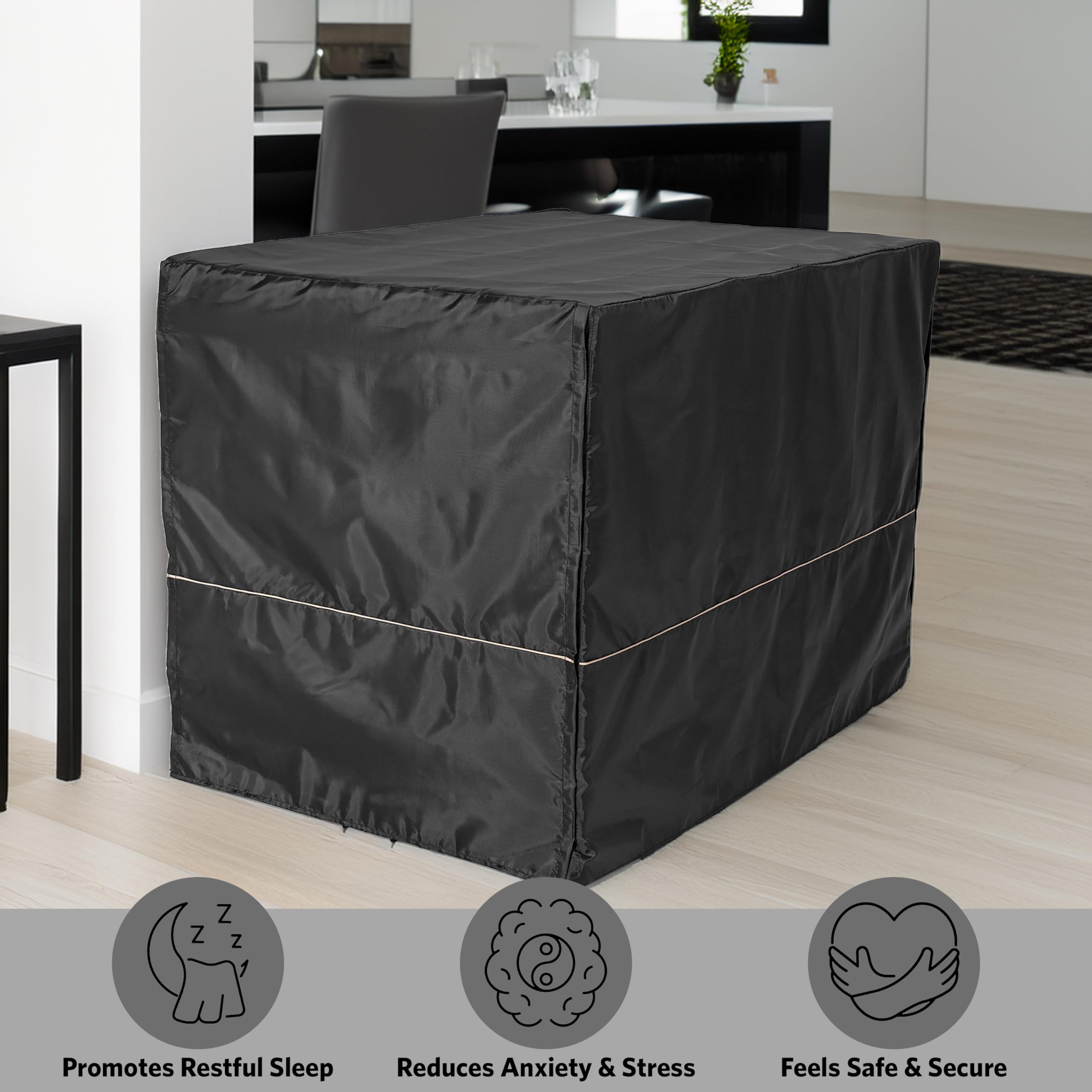 MidWest Homes for Pets crate cover front view with den-like enclosure