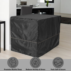 MidWest Homes for Pets crate cover front view with den-like enclosure