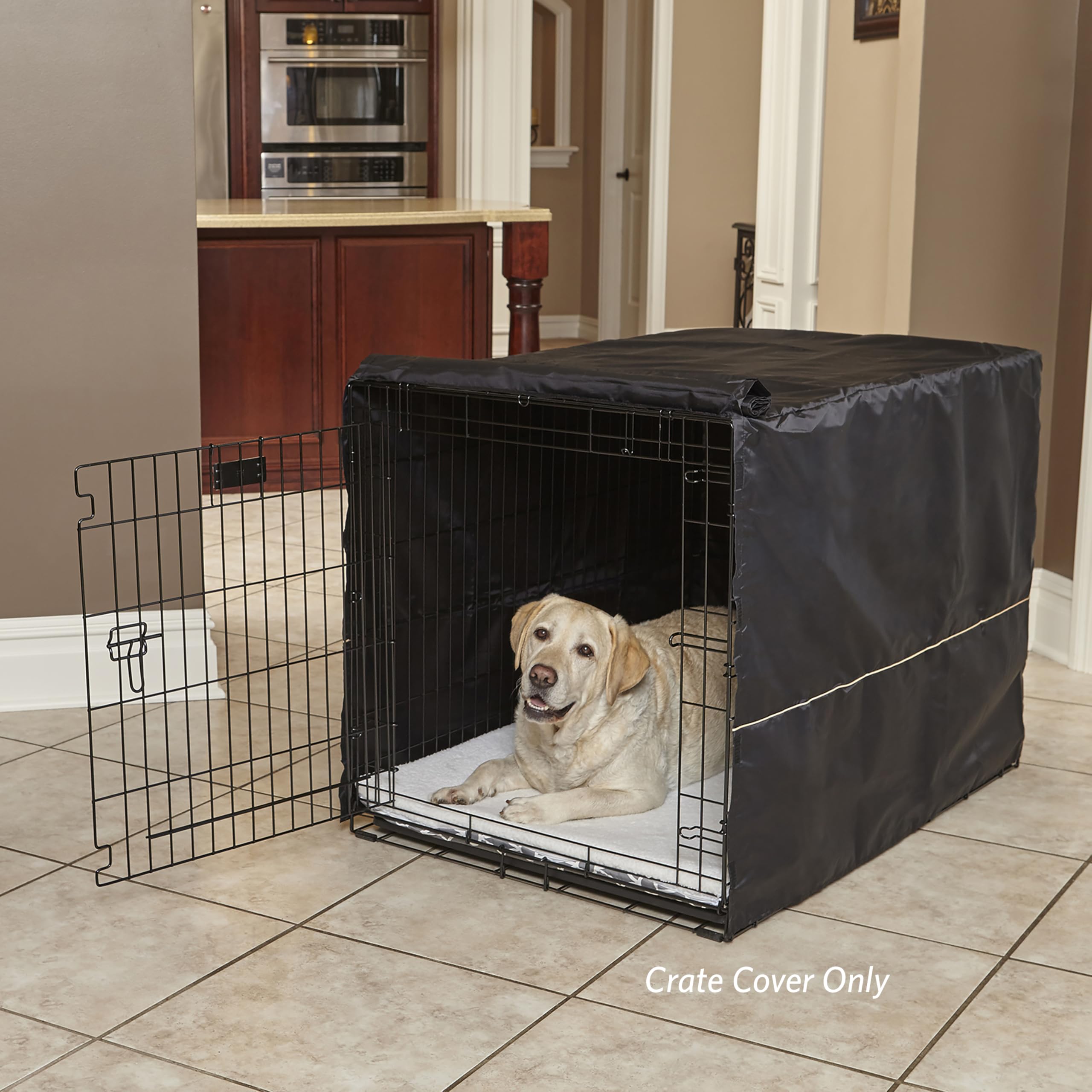 MidWest Homes for Pets crate cover side vent view improves airflow