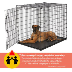 MidWest Homes for Pets leak-proof tray and rubber feet simplify cleanup and floor protection.
