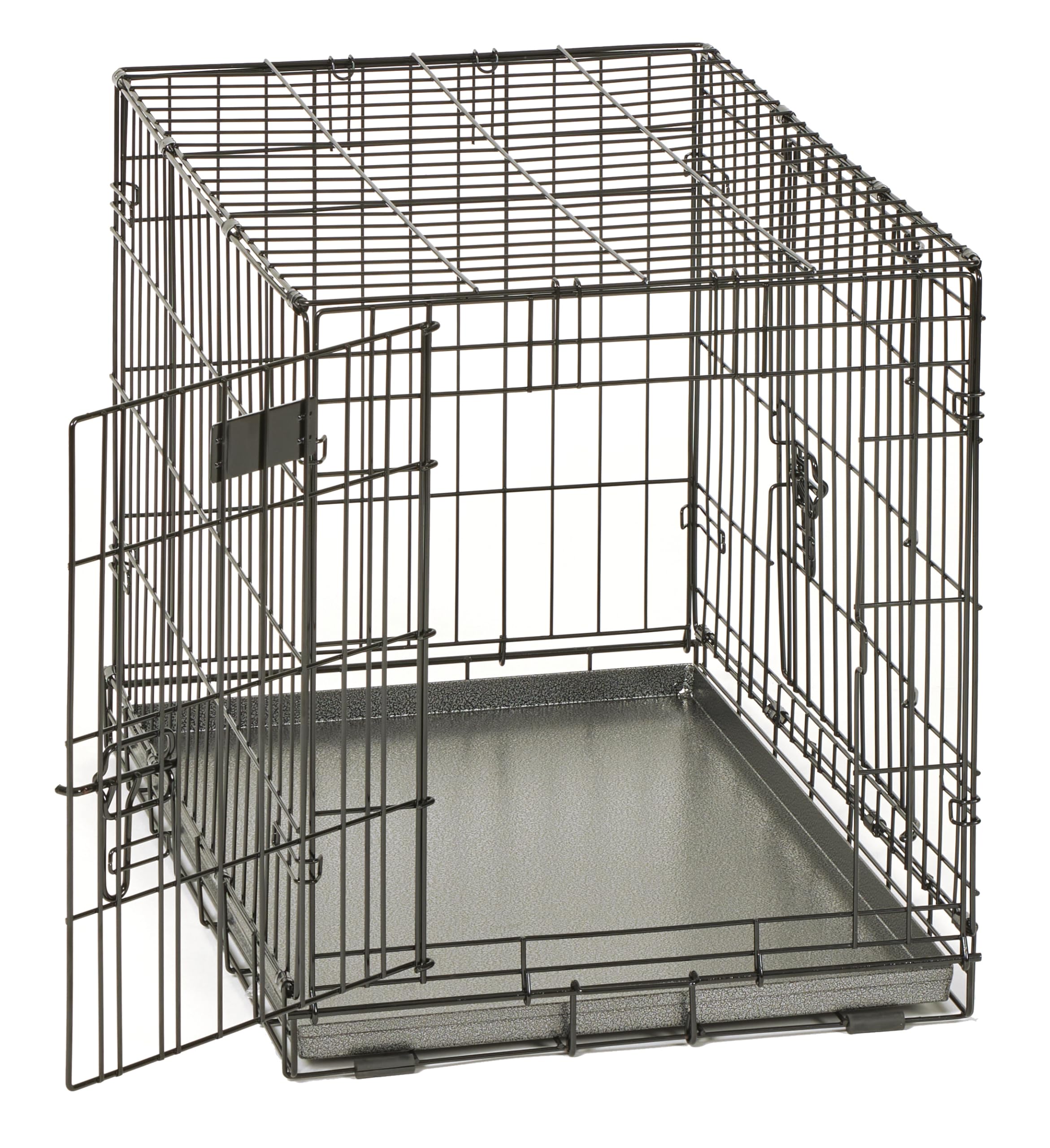 MidWest replacement pan for 30-inch crate, side view emphasizes depth and edges