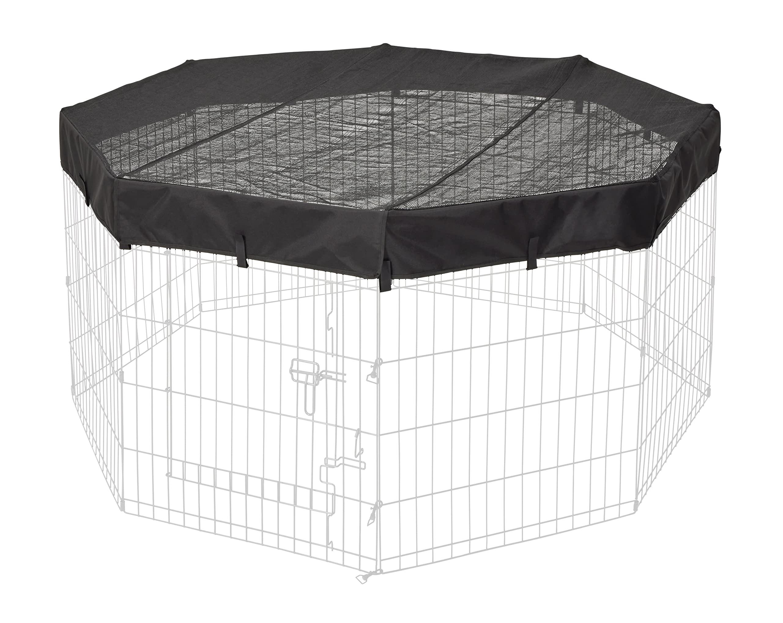 MidWest Homes for Pets octagon mesh top view provides shade and insect protection.