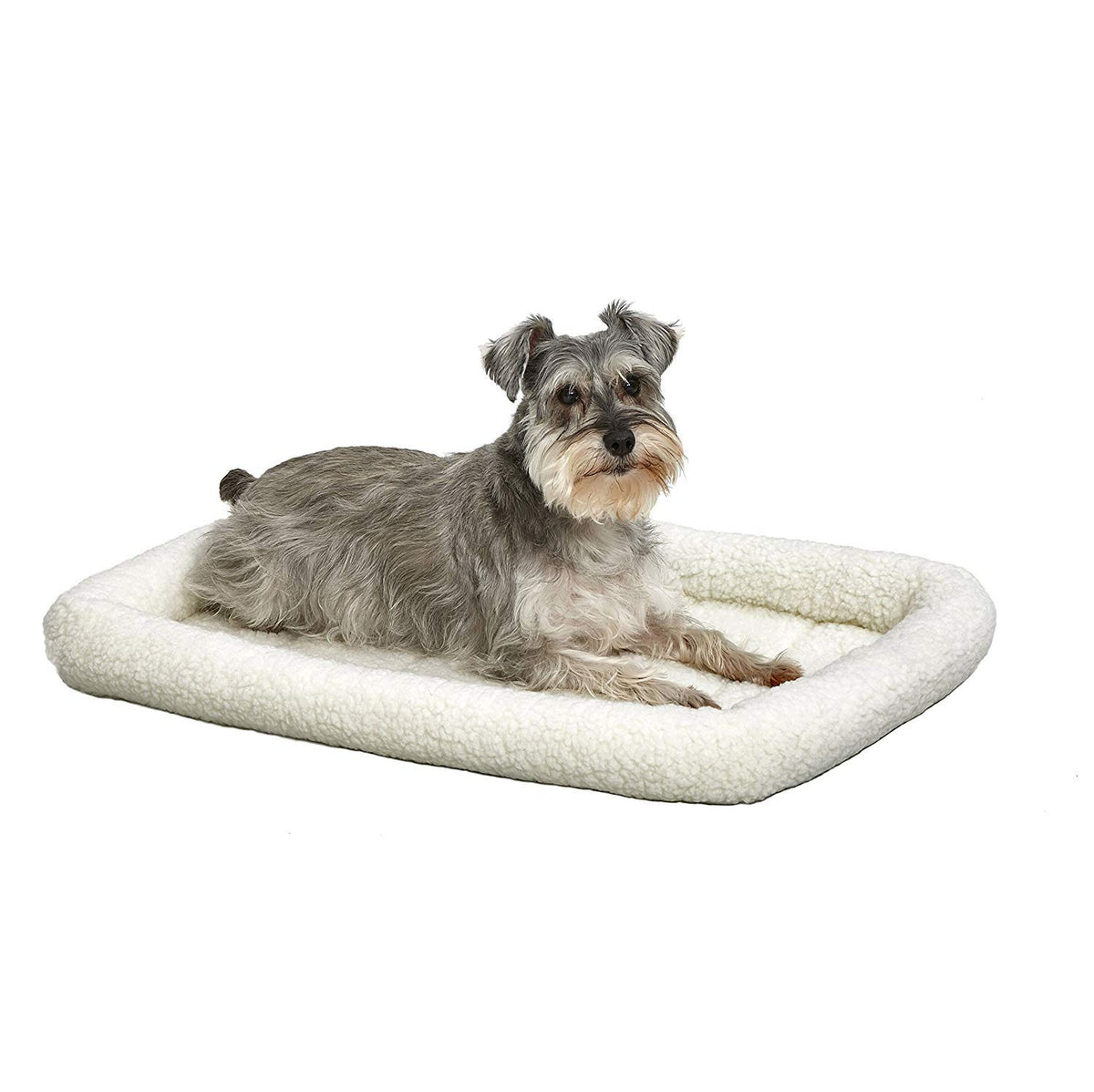 MidWest QuietTime fleece bed inside a 30-inch crate for secure lounging