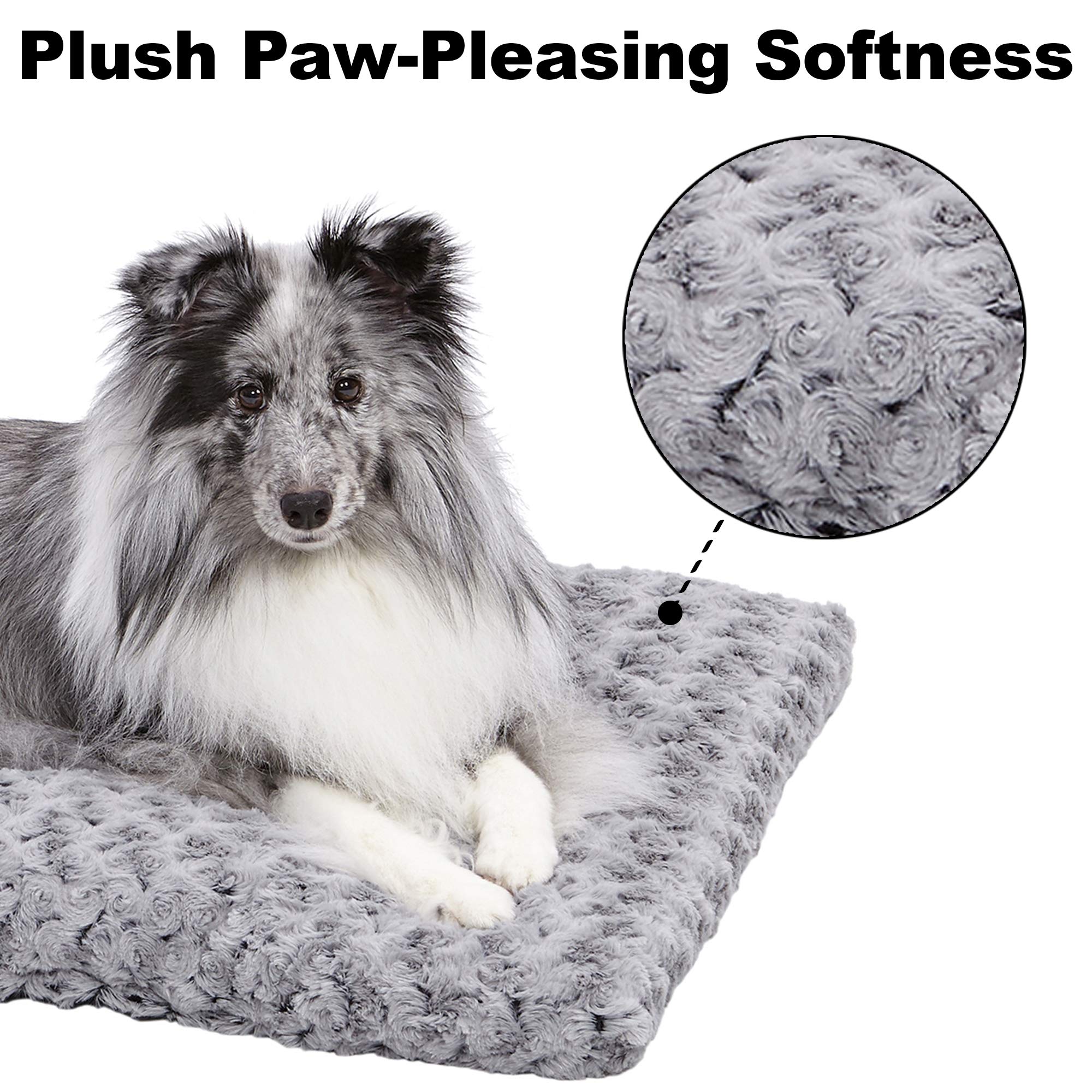 MidWest QuietTime Deluxe bed inside a 36-inch crate for calm rest.