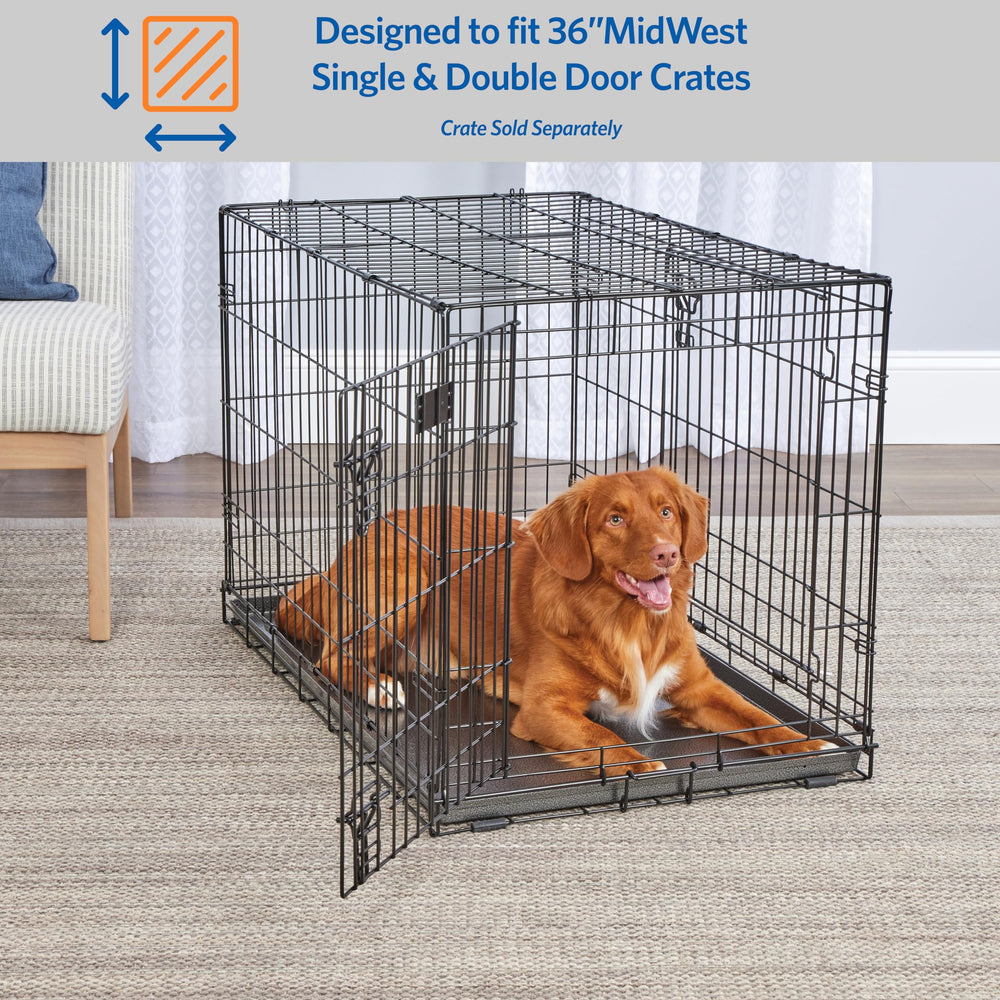 MidWest Homes for Pets replacement pan 36-inch, slide-out design for quick cleaning.