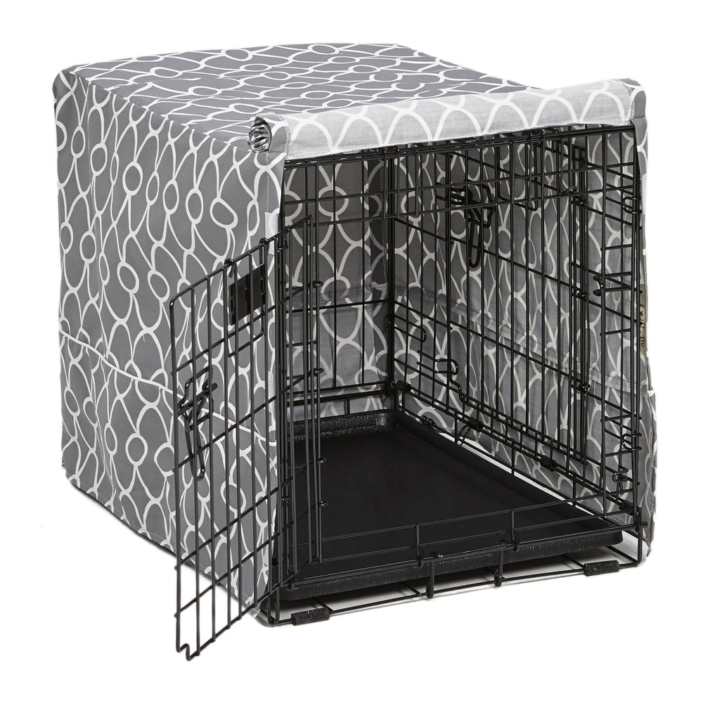 MidWest crate cover with teflon protector repels liquids.