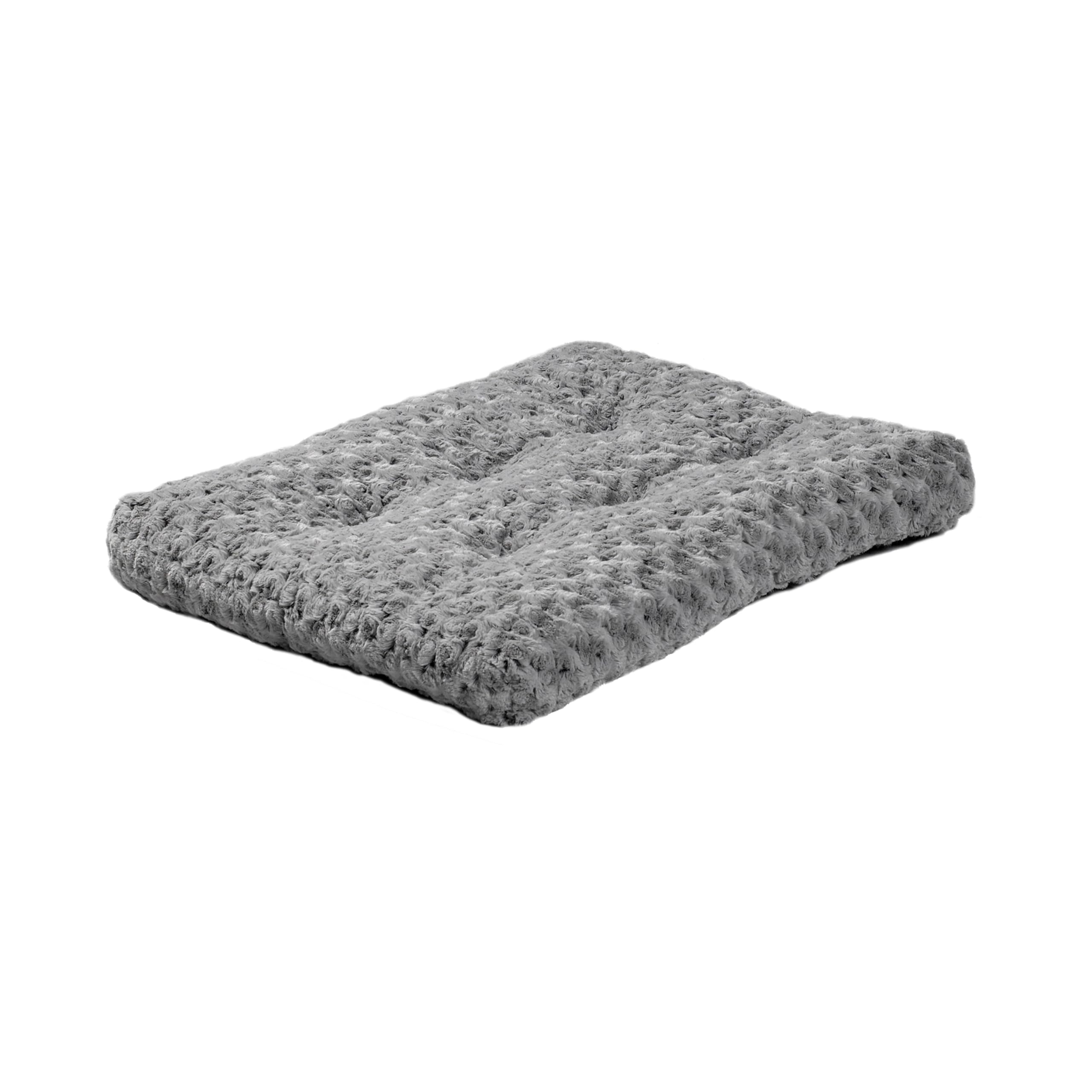 MidWest QuietTime Deluxe gray ombré swirl pet bed offering a plush, cozy resting space for small pets.