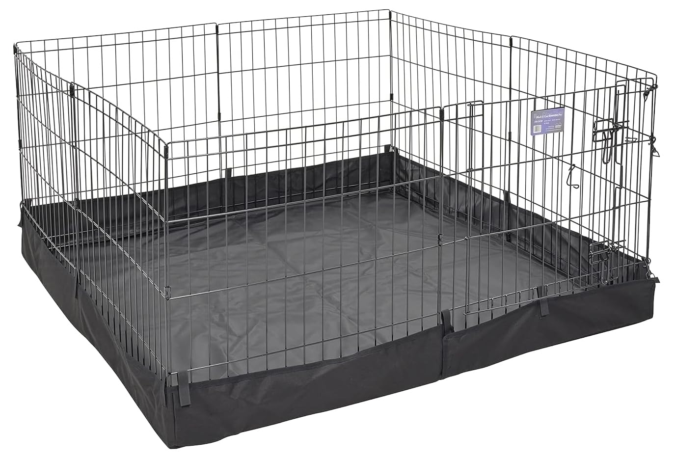 MidWest Homes for Pets square bottom fabric for easy cleanup and contained play