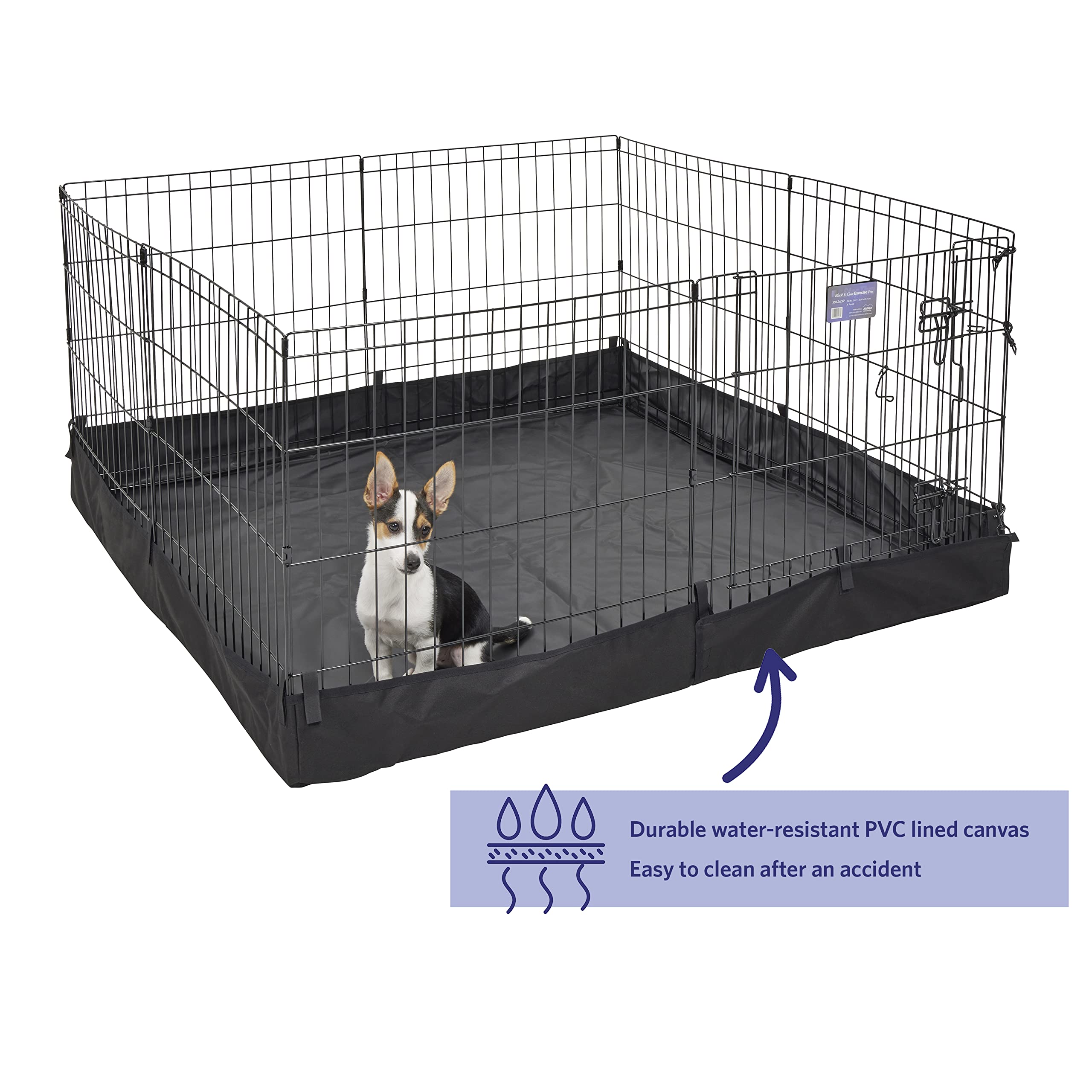 MidWest Homes for Pets PVC-lined canvas bottom — durable and washable