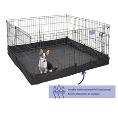 MidWest Homes for Pets PVC-lined canvas bottom — durable and washable
