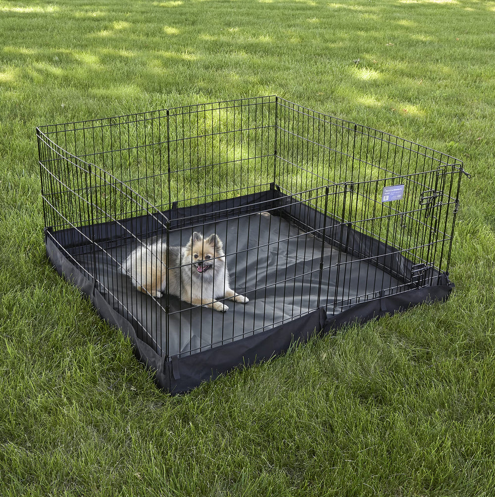MidWest square pen with accessible door panel for easy pet access