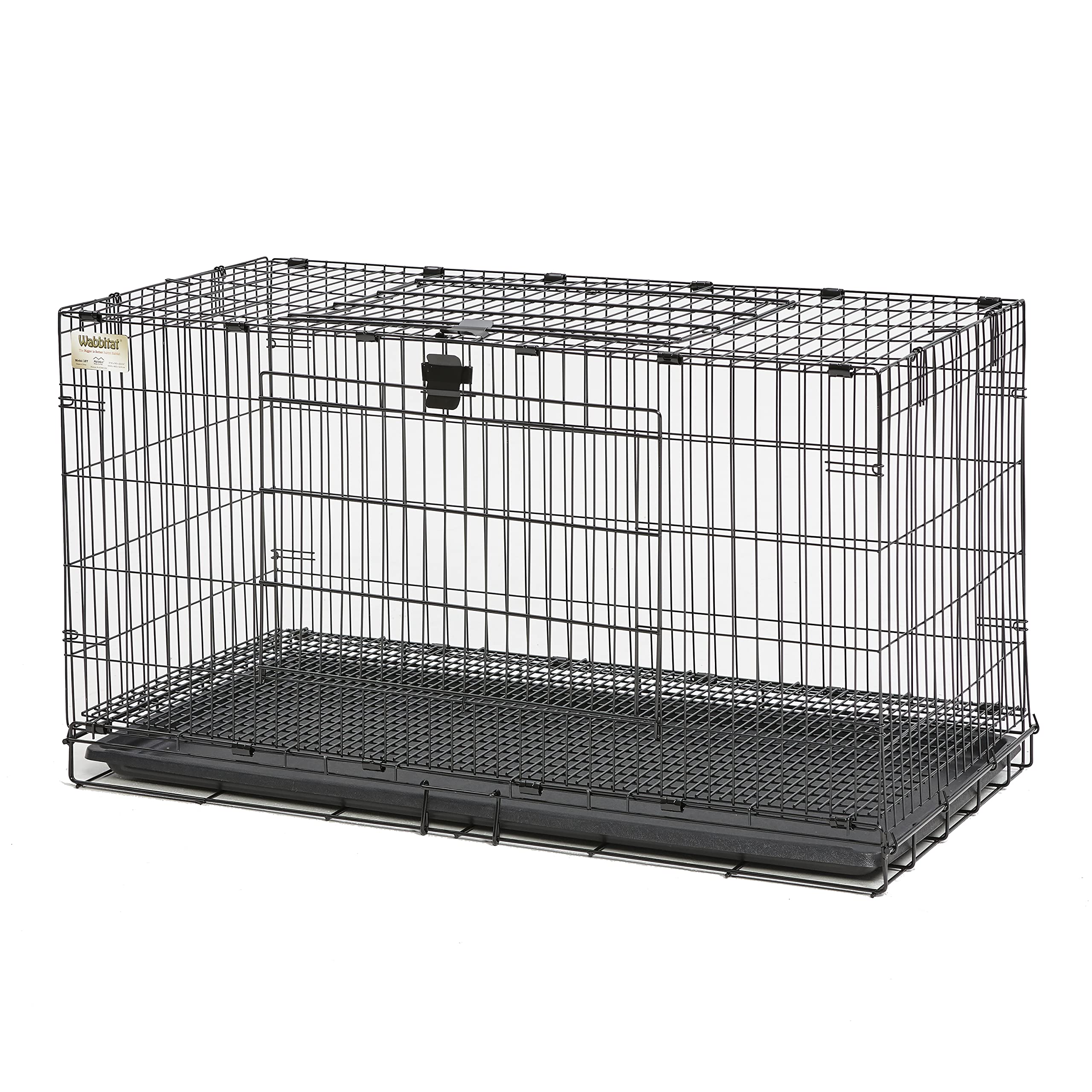 MidWest Wabbitat ABS pan with locking stop eases cleaning and removal
