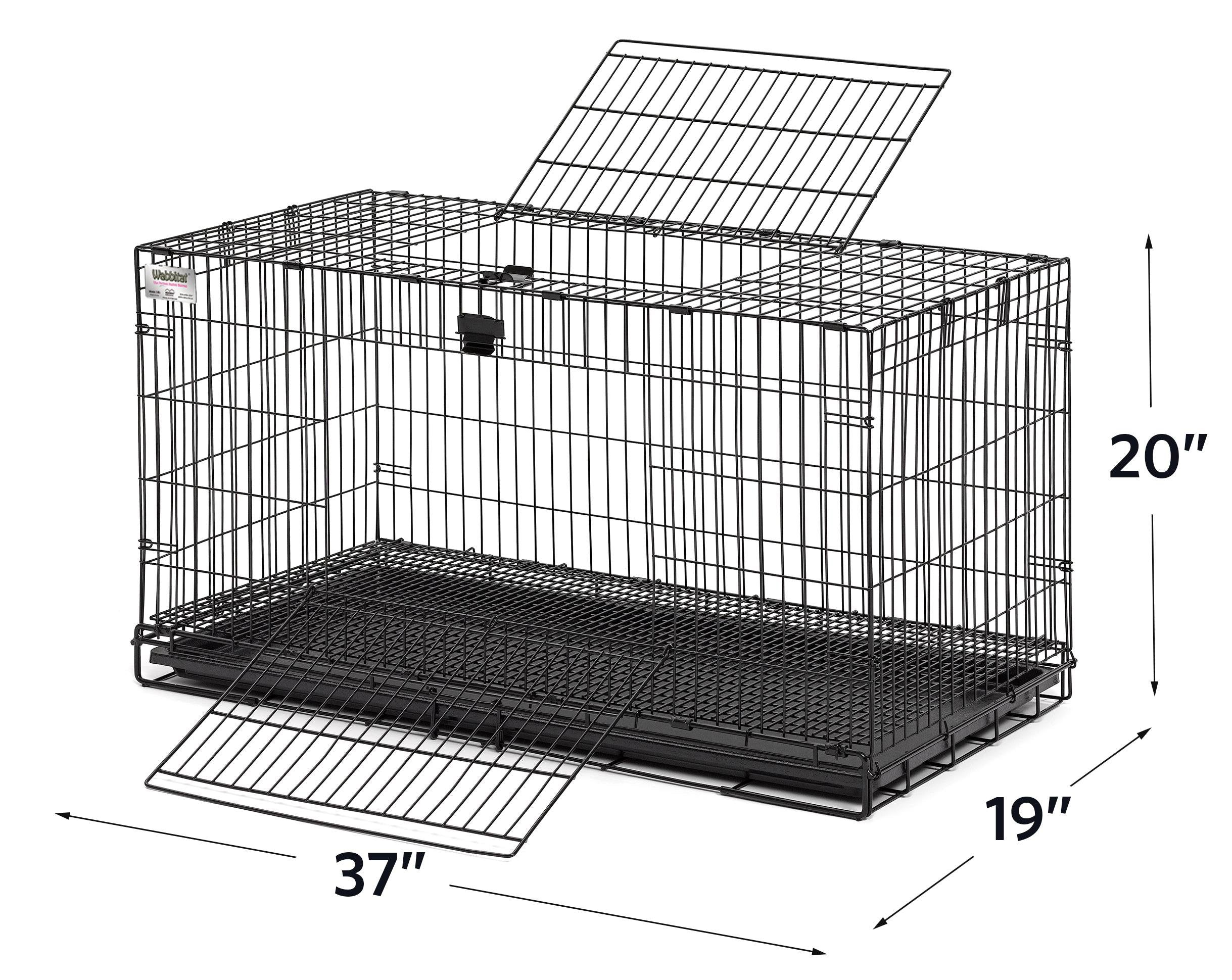 MidWest Wabbitat front door access for convenient daily care and handling