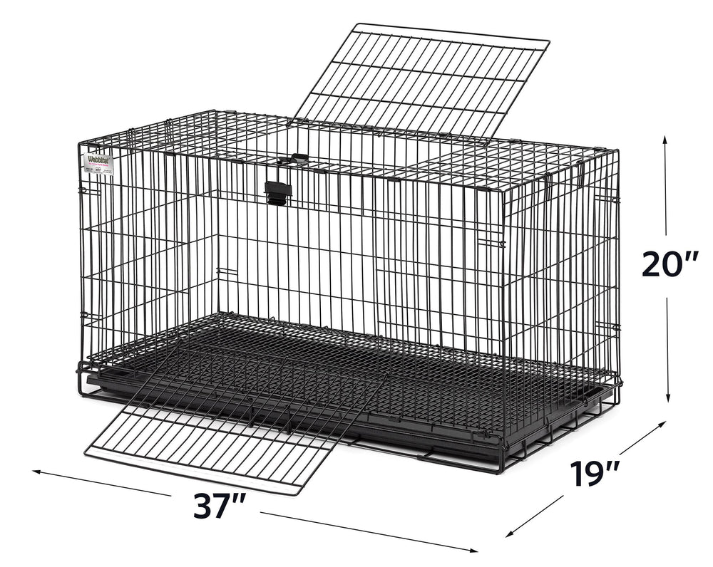 MidWest Wabbitat front door access for convenient daily care and handling