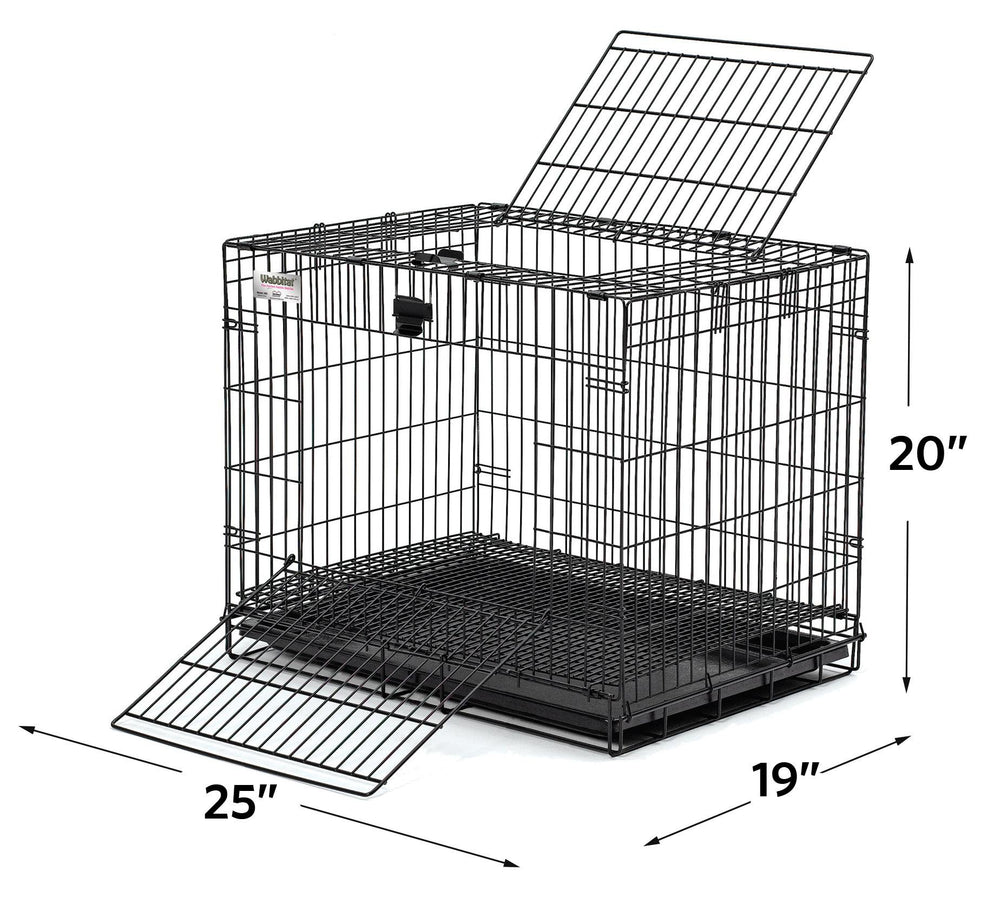 MidWest Wabbitat top door access supports convenient feeding and cleaning