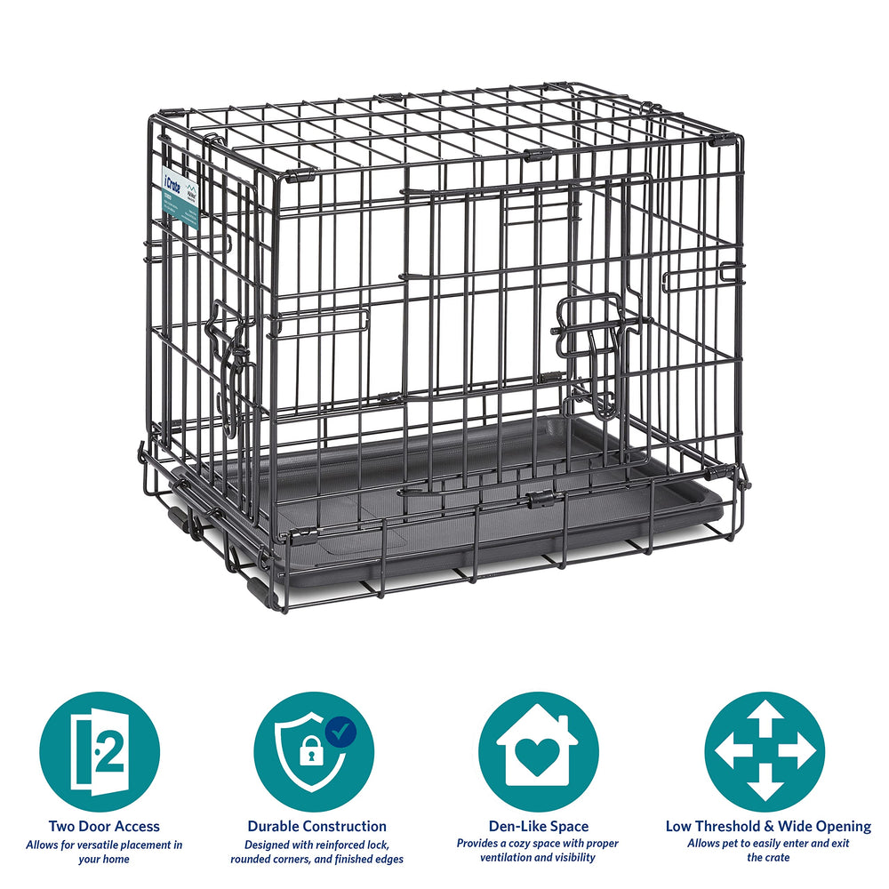 MidWest iCrate divider panel grows with puppy during crate training