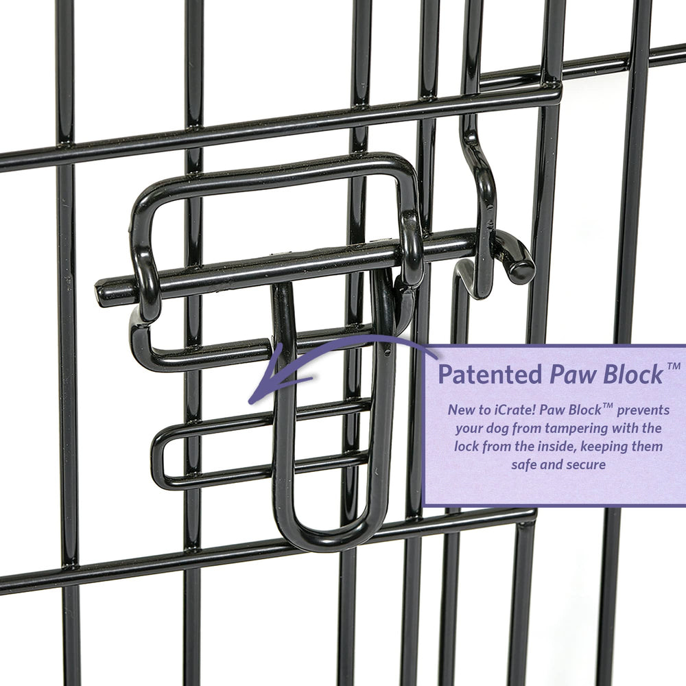 MidWest iCrate fold-flat design enables quick travel storage and setup.