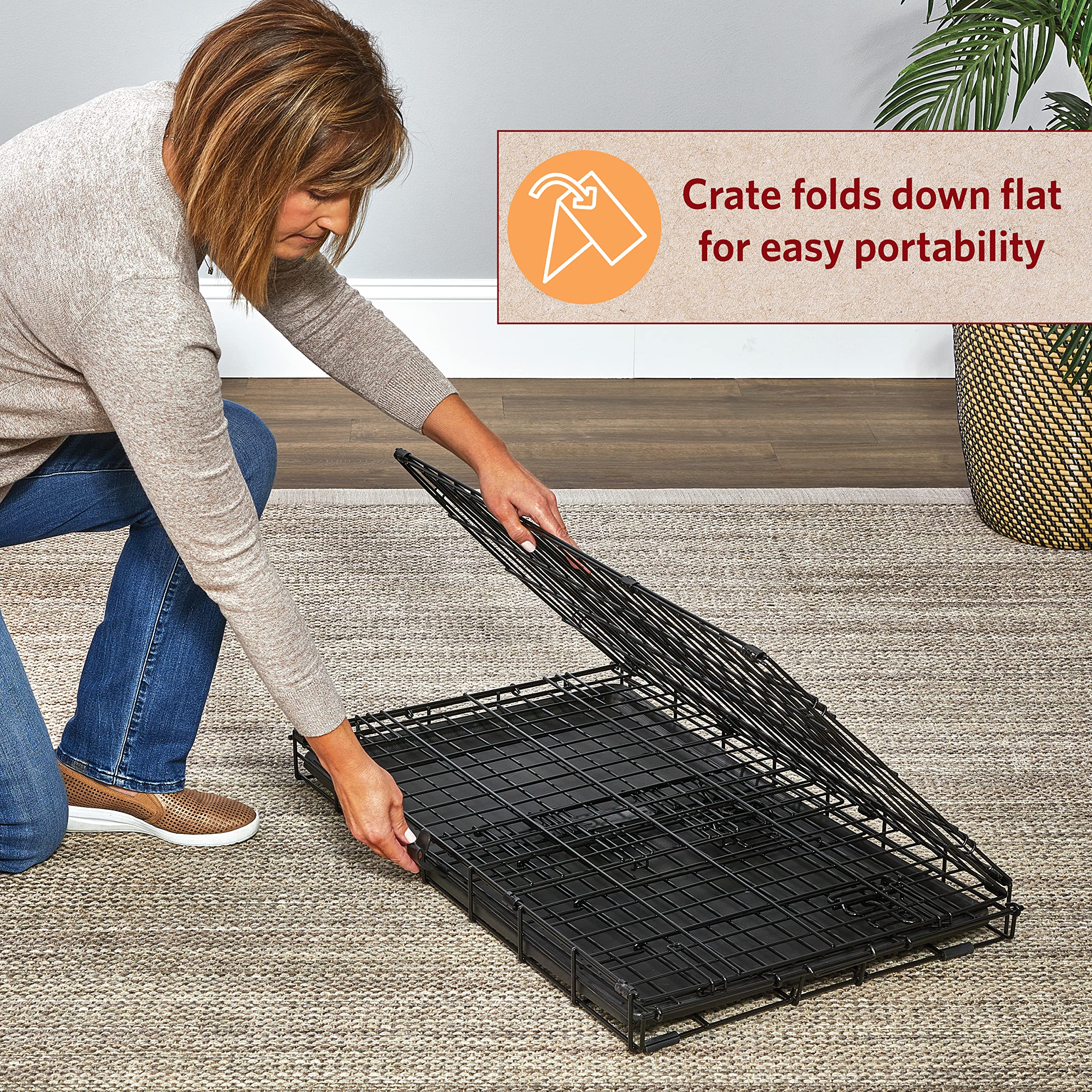 MidWest LifeStages secure slide-bolt latch with Paw Block prevents escapes