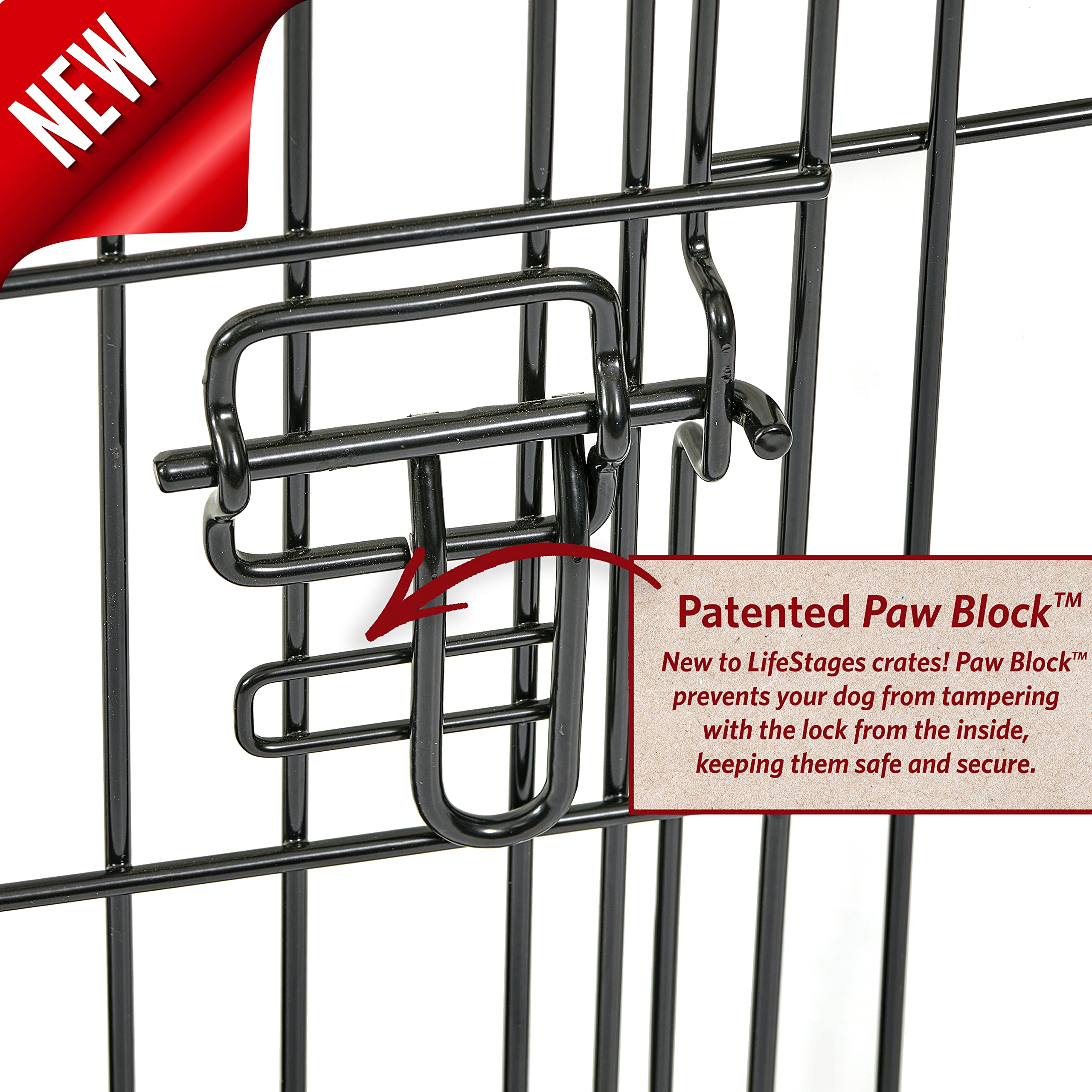 MidWest LifeStages heavy-duty wire ensures durability for busy dogs