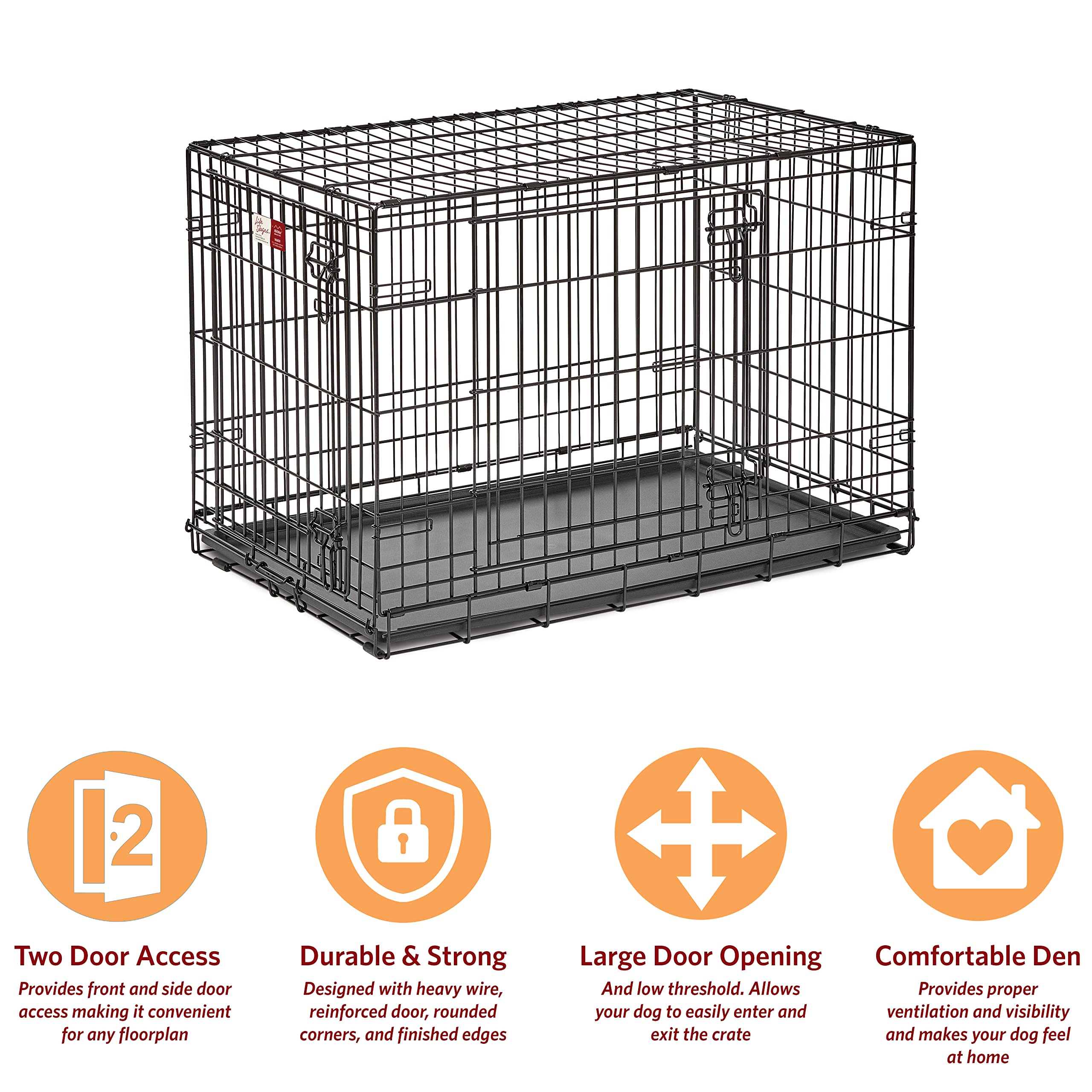 MidWest LifeStages leak-proof tray simplifies cleanup after meals or accidents
