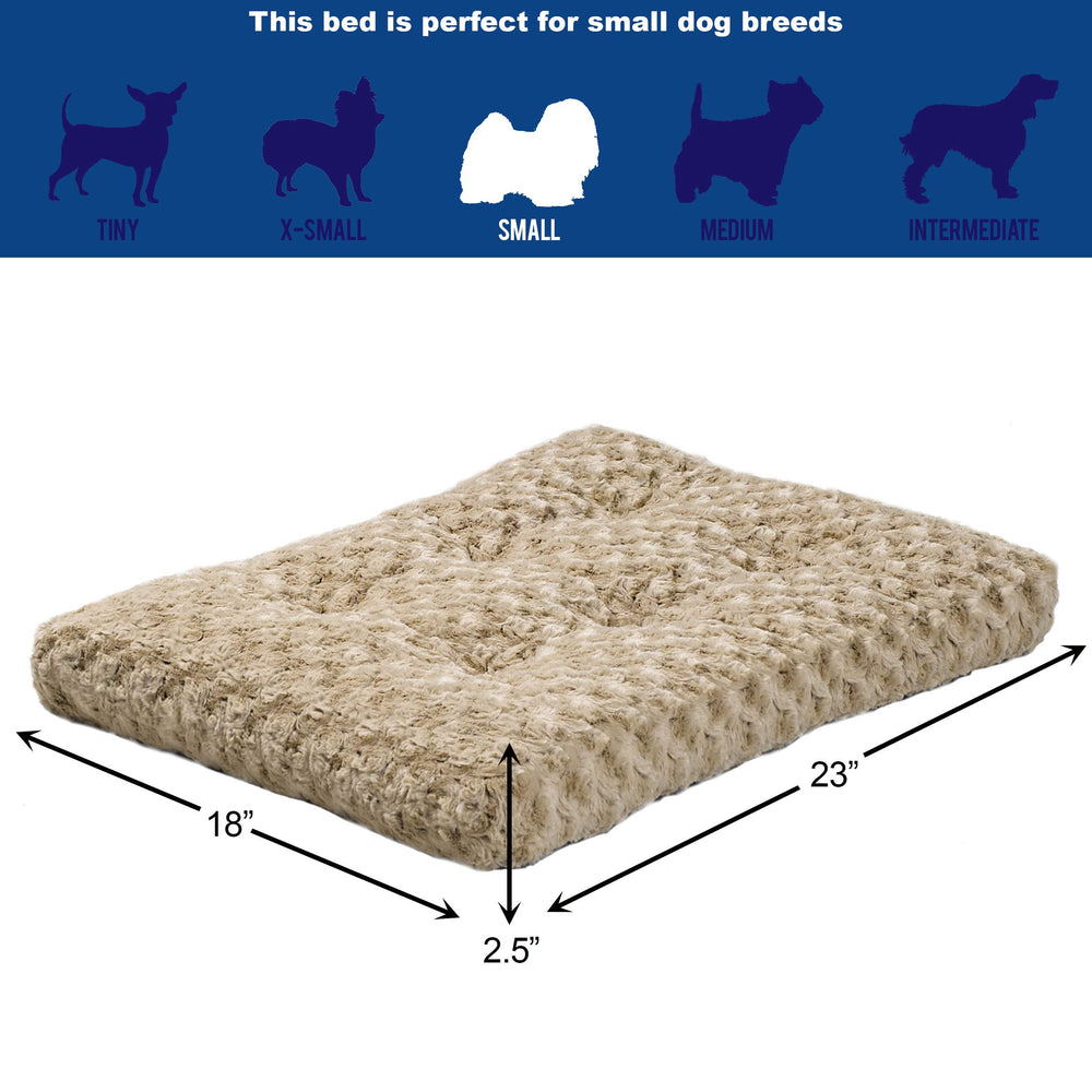 MidWest QuietTime Deluxe bed inside crate; cozy crate setup for calm resting