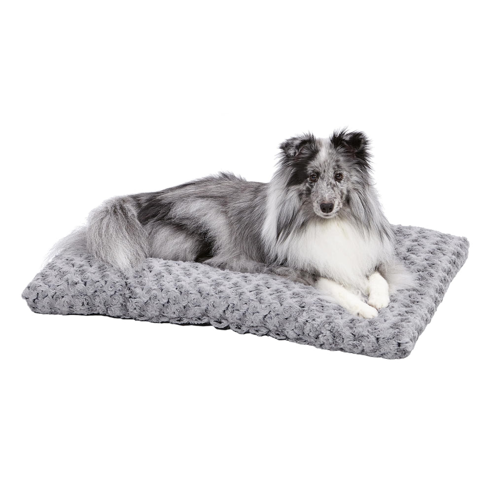 MidWest QuietTime Deluxe Ombre Swirl Bed top view with plush crate-ready resting surface