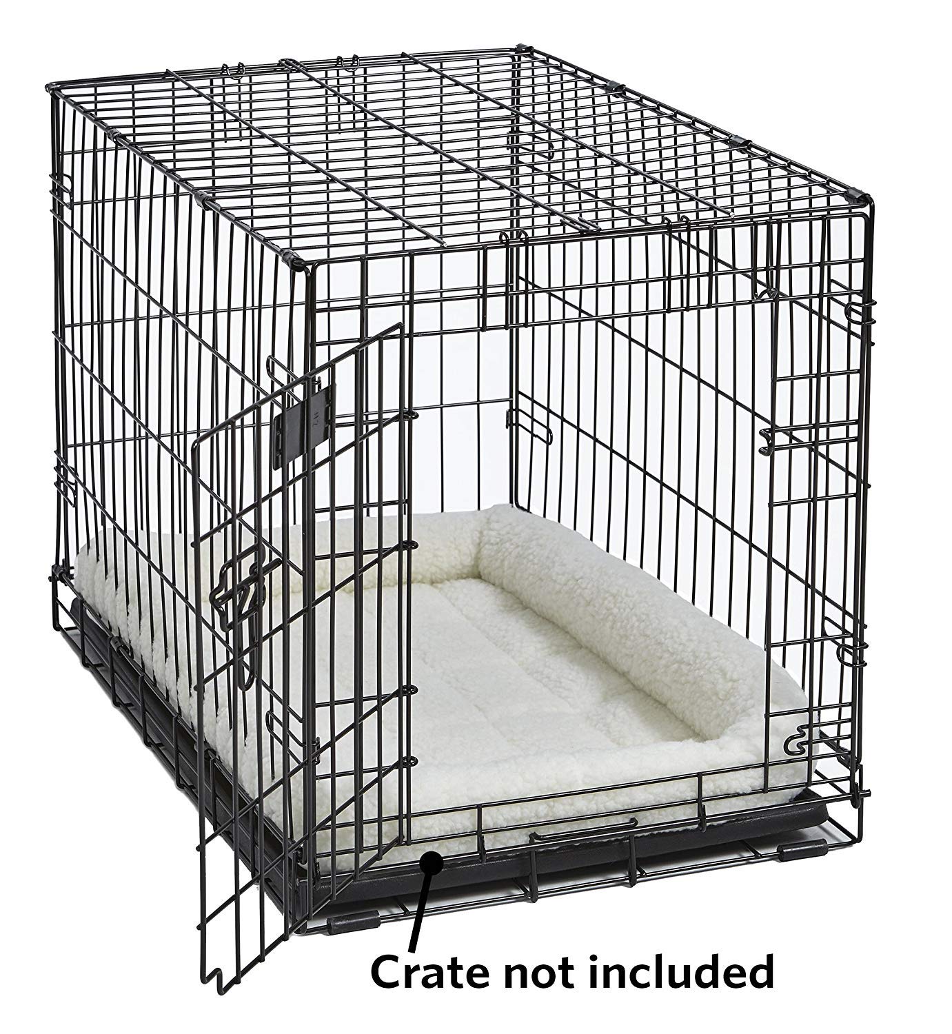 MidWest QuietTime fits 42-inch crates, offering spacious comfort for large dogs.