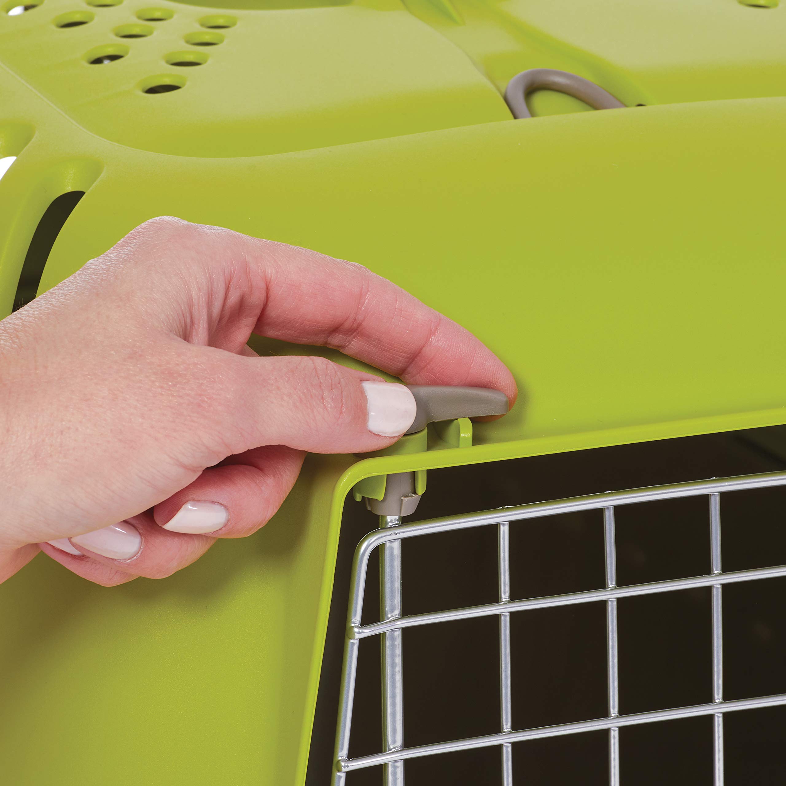 MidWest Spree green carrier supports quick five-step assembly for stress-free setup.