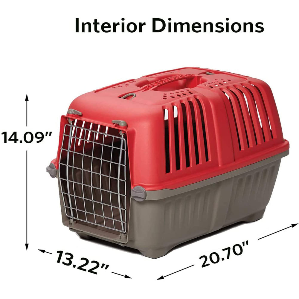 MidWest Spree red interior showing roomy space for small pets.
