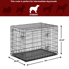 MidWest Ultima Pro foldable crate kit with divider panel and leak-proof pan.