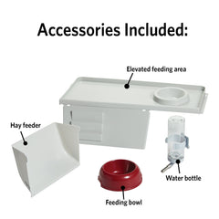 MidWest Wabbitat Deluxe base tray and litter containment keep spaces tidy